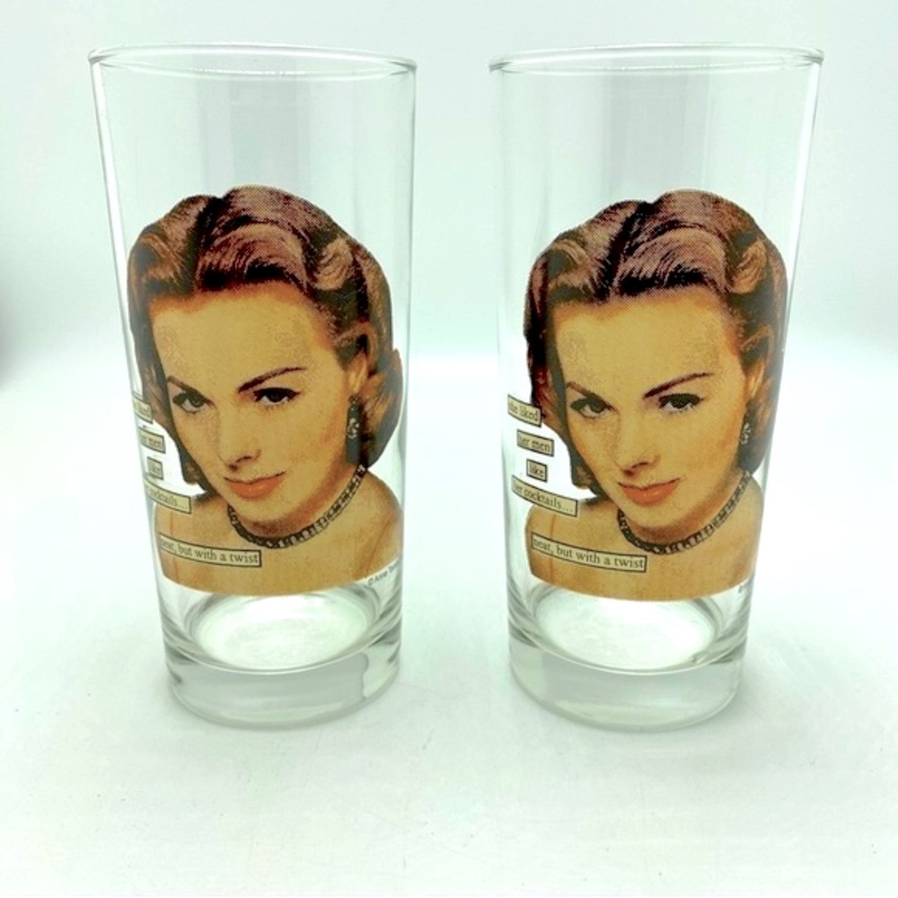 Anne Taintor Inc Set of 2 Sassy Tall Glasses